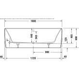 DuraSolid rectangular bathtub Pradillo