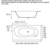 Cristalplant® rectangular built-in bathtub Roturas