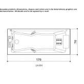 Rectangular bathtub with hydromassage Stubno