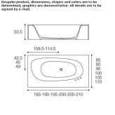 Freestanding rectangular Cristalplant® bathtub Roturas