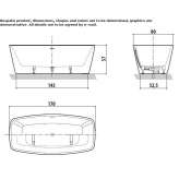 Freestanding acrylic bathtub Tabuaco