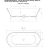 Wolnostojąca owalna wanna z żywicy kamiennej Swiecie