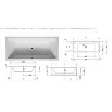 Built-in acrylic bathtub Telica