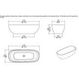 Freestanding oval Solid Surface bathtub Omvriaki