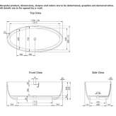 Freestanding oval bathtub made of stone resin Bubq