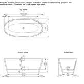 Freestanding oval bathtub made of stone resin Omerkoy