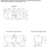 Freestanding oval bathtub made of stone resin Rinn