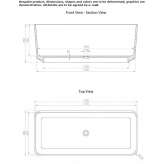 Freestanding rectangular bathtub made of stone resin Rasa