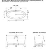 Freestanding oval bathtub made of stone resin Rahden