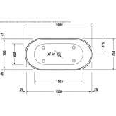 Freestanding oval DuraSolid bathtub Beuna