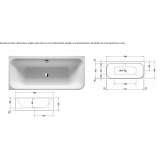 Corner acrylic bathtub Odemira