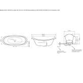 Freestanding oval cast iron bathtub Oberwang