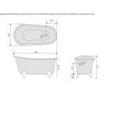 Freestanding oval cast iron bathtub Luperon