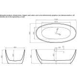 Freestanding oval acrylic bathtub Dobronin