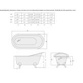 Free-standing oval bathtub on legs Luperon