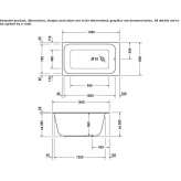 Rectangular acrylic bathtub Taberg