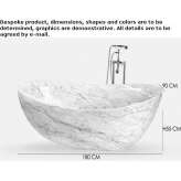 Freestanding oval bathtub Predazzo