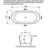 Freestanding oval bathtub Guemar