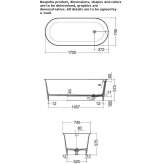 Freestanding oval bathtub Vilaxoan