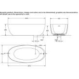 Freestanding oval Luxolid® bathtub Burgeo