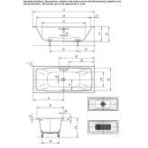 Rectangular built-in bathtub made of enameled steel Opmeer