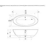 Freestanding oval bathtub Abrest