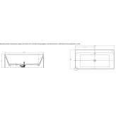 Rectangular built-in Tecnoril® bathtub Cervia