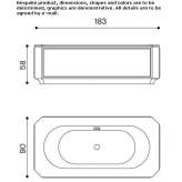 Rectangular bathtub with marine plywood casing Bohemia