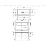 Rectangular acrylic bathtub Taberg