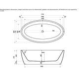 Freestanding oval bathtub Sedavi