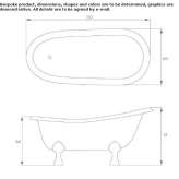 Freestanding oval bathtub made of composite material Willows