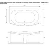 Rectangular acrylic bathtub with hydromassage Tetecala