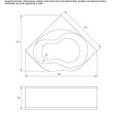 Corner acrylic bathtub with hydromassage Sireuil