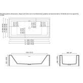 Freestanding rectangular bathtub made to measure Vicuna