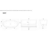 Oval bathtub Melun