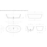 Freestanding oval bathtub made of natural stone Lavra