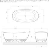 Freestanding oval bathtub made of composite material Mileto