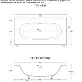 Rectangular Corian® bathtub Lymanka