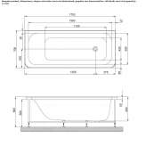 Built-in PMMA bathtub Koka