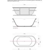 Freestanding oval Solid Surface bathtub Perigny