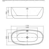 Freestanding oval acrylic bathtub Rasova