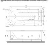 PMMA whirlpool bathtub Koka