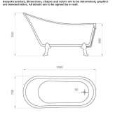 Oval acrylic bathtub Morfasso