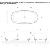 Freestanding oval bathtub in a modern style Corston