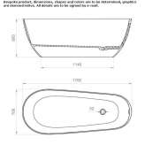 Oval bathtub made of cultured marble Thespies