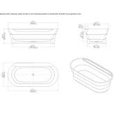 Freestanding oval bathtub made of natural stone Prostki