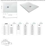 Rectangular plastic shower tray, anti-slip, in a modern style Boppard