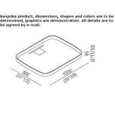 Cementoskin® rectangular shower tray Pogorze