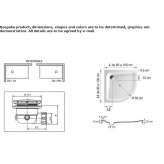 Corian® corner shower tray Morlaix