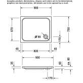 Rectangular acrylic shower tray Telica